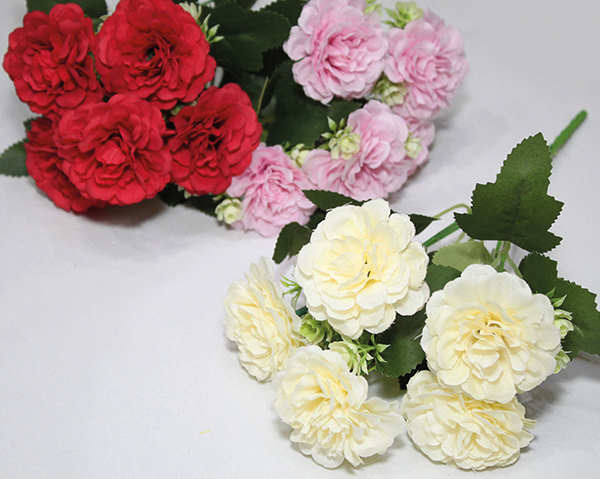 Blume Großer Chrysanthemenstrauß 5 Köpfe 28cm