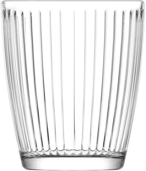 Glas Trinkglas 340ml mit Rillendesign, 3er Set!