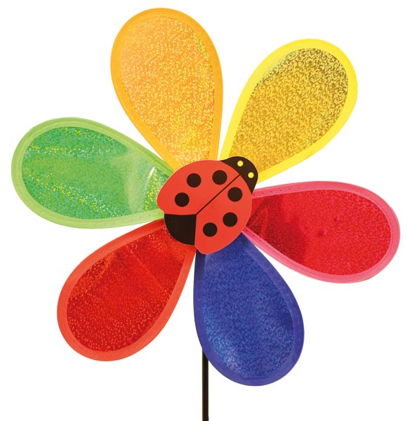 Windrad Blume XXL glitzernd, 25cm