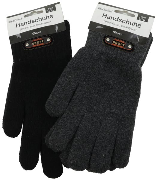 Handschuhe Einheitsgröße L/XL schwarz, grau