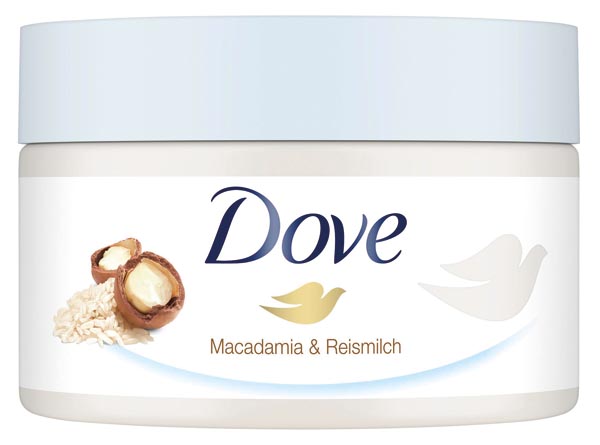 Dove Dusch Peeling 225ml Macadamia & Reismilch