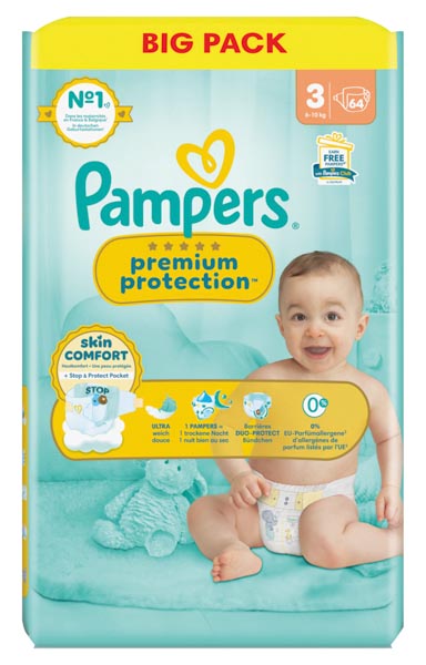 Pampers Premium Protection Gr.3 Midi 64 Stück