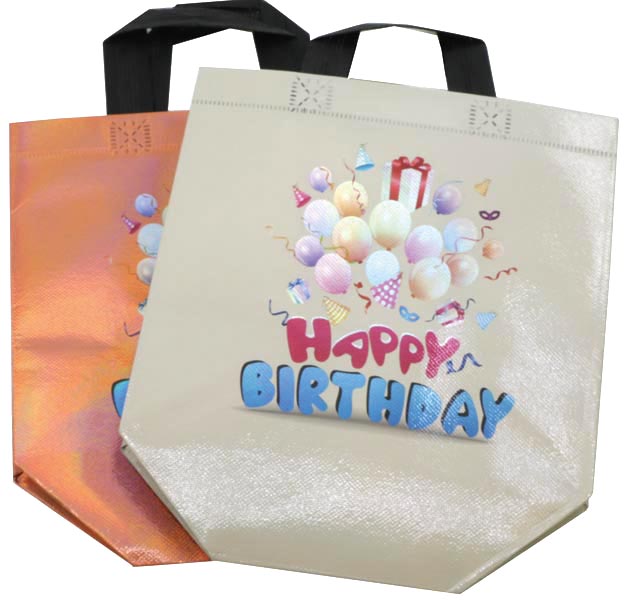 Geschenktasche Happy Birthday 20x20cm wasserfest