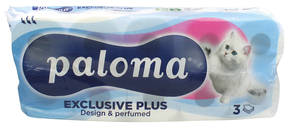 Paloma Toilettenpapier 3-lagig 10x150 Blatt
